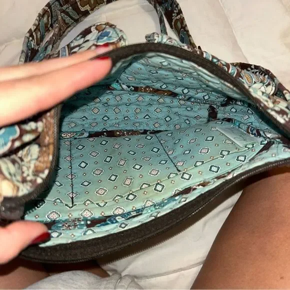 Vera Bradley Retired Java Blue Shoulder Purse​ - Picture 6 of 8